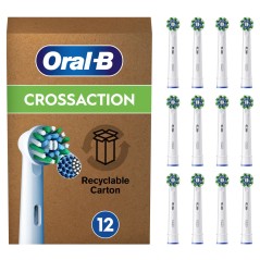 "Oral-B CrossAction Toothbrush Heads - 12 Pack, Ultimate Cleaning Power for a Brighter Smile!"
